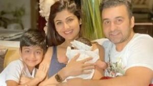 शिल्पा शेट्टी अपने पति और बच्चों के साथ