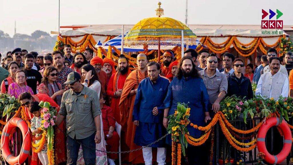 Mukesh Ambani Takes a Holy Dip at Mahakumbh 2025 with Four Generations of Ambani Family