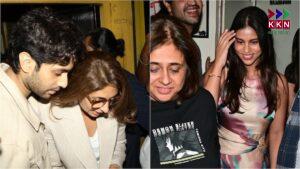 Suhana Khan Steps Out for Dinner with Agastya Nanda and Shweta Bachchan Nanda