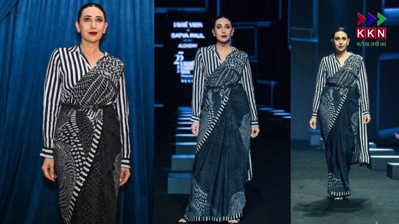 Karisma Kapoor's Vintage-Inspired Look: A Perfect Display of Timeless Fashion at Lakmé Fashion Week