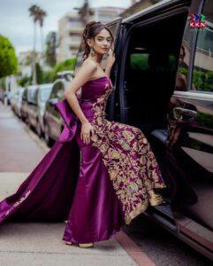 Anushka Sen makes stunning Cannes red carpet debut in royal purple mermaid gown