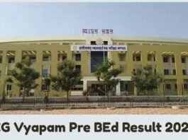 CG Vyapam Pre B.Ed Merit List 2025 Released