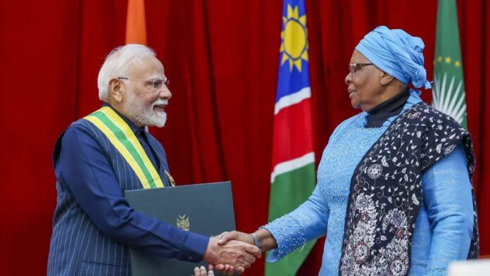 PM Modi Receives Namibia’s Highest Civilian Honour,