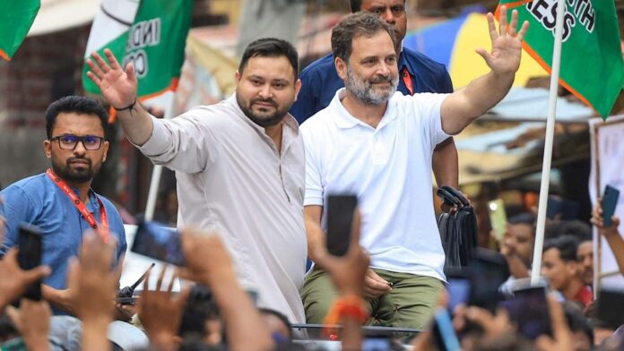 Rahul Gandhi and Tejashwi Yadav Continue Voter Rights Yatra in Bihar