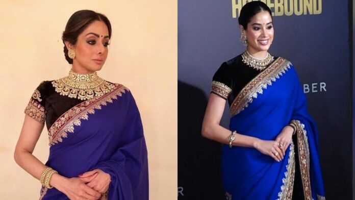 Janhvi Kapoor Stuns in Sridevi’s Saree at Homebound Premiere, Photos Go Viral